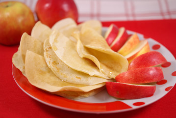 Pancakes with apples