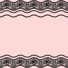 Vintage lace frame, ornamental flowers. Vector texture.