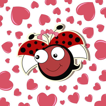 Pretty cute ladybug girl