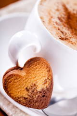 Coffee With A Heart Shaped Candy
