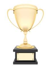 Gold trophy cup
