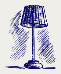 Lamp for the bedroom. Doodle style