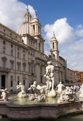 Fototapeta na wymiar Roma, piazza Navona, fontana del Moro