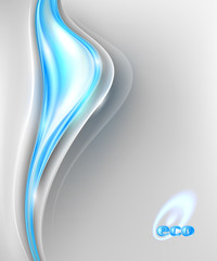 Abstract gray background with blue element
