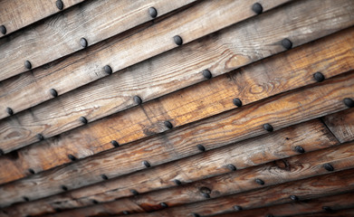 Old wooden ship hull texture