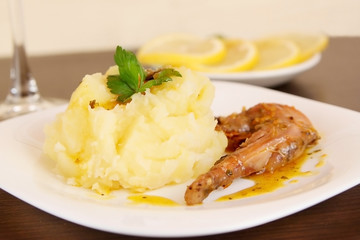 mashed potatoes, side dish, main course