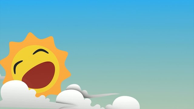 Funny sun and cloud animation for lower 3rd.