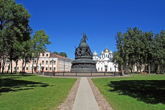 monument of the millennium to Russia in Great Novgorod