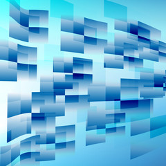 Abstract background of flying windows