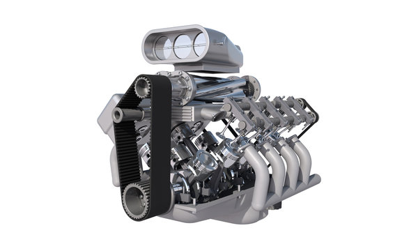 v8 kompressor motor Stock Illustration | Adobe Stock