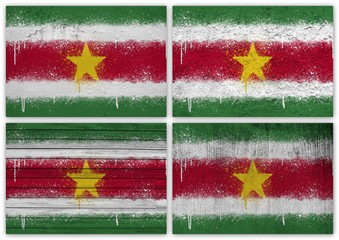 Surinam flag collage