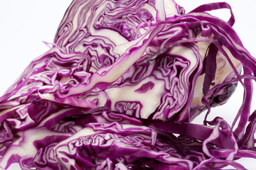 Obraz premium Red Cabbage on White Background