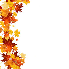 Herbst: eine Seite mit Blättern