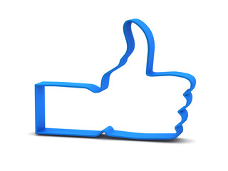 Like symbol on white background