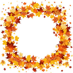 Herbst: Kreis klein mit Blättern