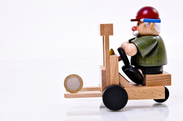 Gabelstapler mit Euro
