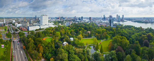 View of Rotterdam city