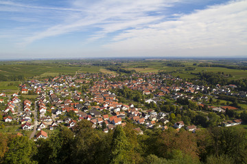 Fototapeta na wymiar View from Castle Landeck do Klingenmünster / Niemcy