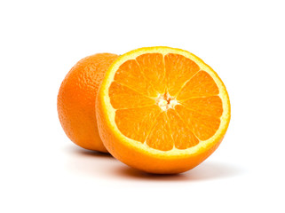Orange fruit isolated on white background