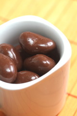 macadamia nuts covered with chocolate