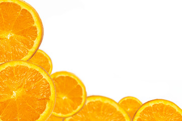 Oranges background with copy space for text