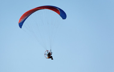 paratrooper flying in the sky