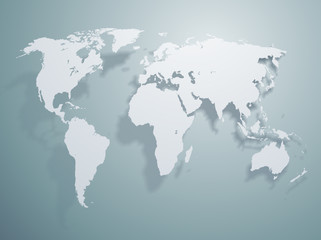 Fototapeta na wymiar Wektorowa mapa świata
