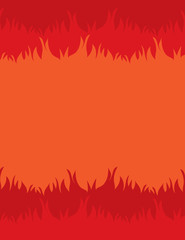 Fiery background with space for text in the center