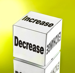 forex. currency in the white dices on green background