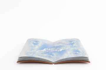 book with clouds