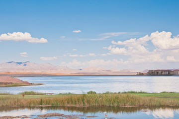 Obraz premium Bonneville Salt Flats mountains