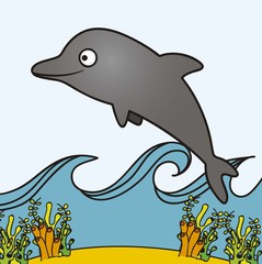 Obraz premium illustration of dolphin
