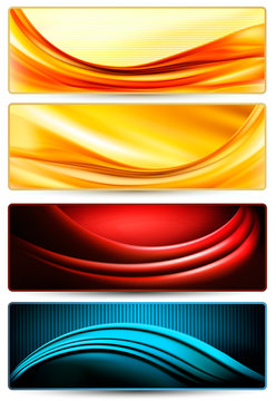 Set of colorful abstract business banners. Vector