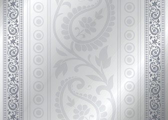 paisley floral pattern , wedding template design, India