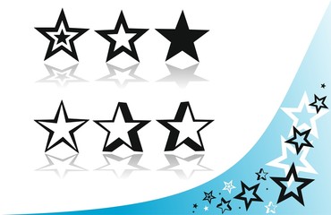 Sterne Set Sihouetten