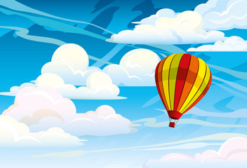 Red hot air balloon - 45684935