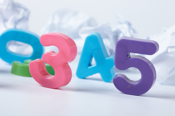 Fototapeta premium Colorful Assorted Numbers