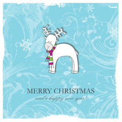 Christmas card with copy space