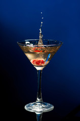 Cocktail with raspberry