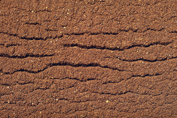 Texture of ground coffee