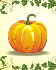 Thanksgiving Design template with pumpkin