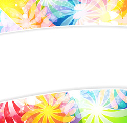 Bright transparent summer flowers