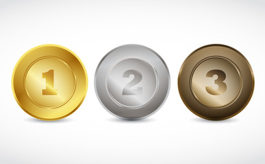 Gold, Silver, Bronze Medals - 45690113