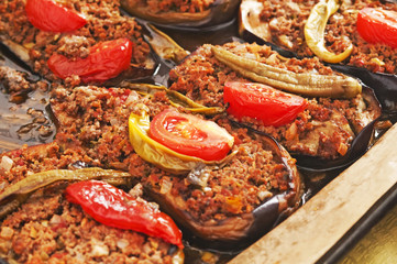 Gefüllte Auberginen