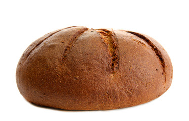 tasty rye bread, isolated on white