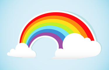 Abstract paper rainbow. Vector illustration.