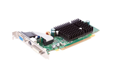 PC videocard isolated on white background