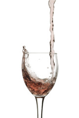 Vertiendo vino rosado