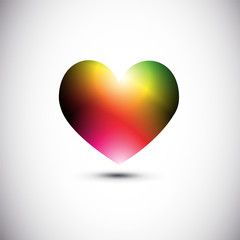 abstract rainbow heart