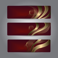 Set of abstract header design, banners